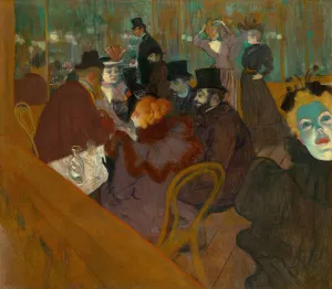 At the Moulin Rouge by Henri De Toulouse-Lautrec Oil Painting