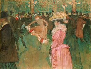 At the Moulin Rouge- The Dance by Henri De Toulouse-Lautrec Oil Painting