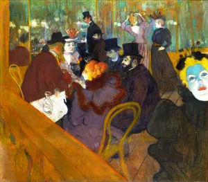 At the Moulin Rouge painting by Henri De Toulouse-Lautrec