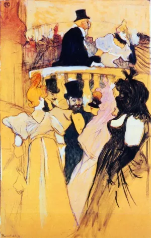At the Opera Ball Oil painting by Henri De Toulouse-Lautrec