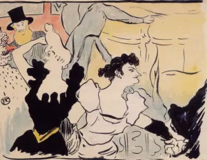 Au Bal Also Known as At The Ball by Henri De Toulouse-Lautrec - Oil Painting Reproduction