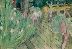 Ballet Scene by Henri De Toulouse-Lautrec Oil Painting