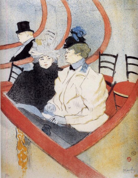 Main Product Photo of Box in the Grand Tier Painting by Henri De Toulouse-Lautrec