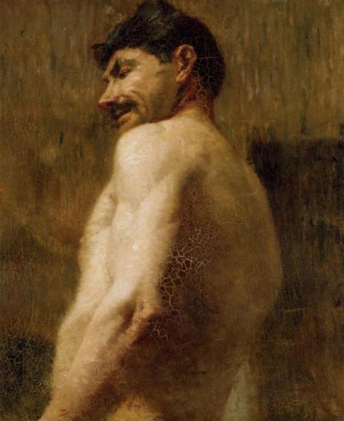 Bust of a Nude Man by Henri De Toulouse-Lautrec - Hand-Painted Oil Painting Reproduction