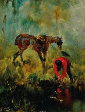 Cheval de chasse a courre by Henri De Toulouse-Lautrec Oil Painting