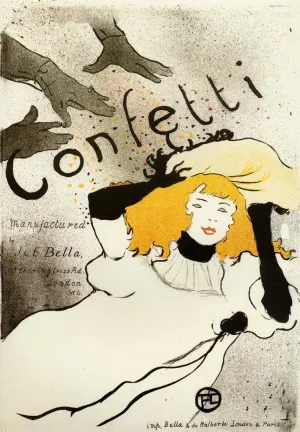 Confetti painting by Henri De Toulouse-Lautrec