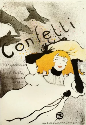 Confetti by Henri De Toulouse-Lautrec Oil Painting