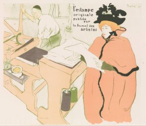 Cover for L'Estampe originale, Album I, publiee par les Journal des Artistes by Henri De Toulouse-Lautrec Oil Painting