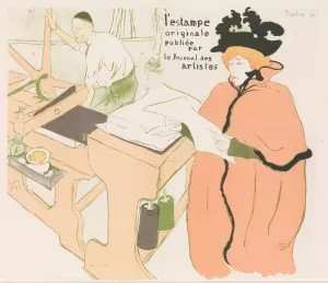 Cover for L'Estampe originale, Album I, publiee par les Journal des Artistes by Henri De Toulouse-Lautrec Oil Painting
