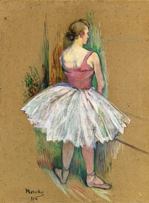 Danseuse En Pied Vue De Dos by Henri De Toulouse-Lautrec Oil Painting