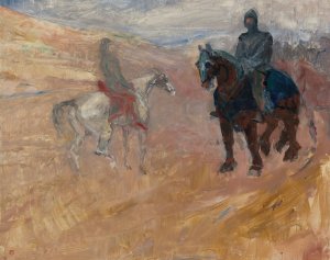 Deux Chevaliers En Armure by Henri De Toulouse-Lautrec Oil Painting