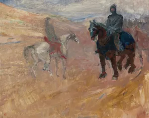 Deux Chevaliers En Armure by Henri De Toulouse-Lautrec Oil Painting