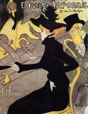 Divan Japonais painting by Henri De Toulouse-Lautrec