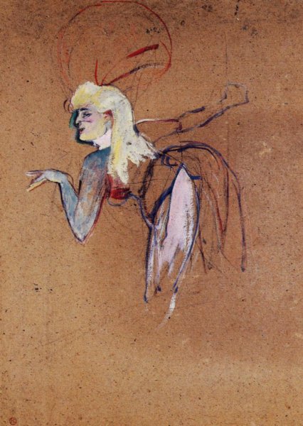 Main Product Photo of Extra in the Folies-Bergere Revue Painting by Henri De Toulouse-Lautrec
