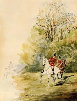 Hunting by Henri De Toulouse-Lautrec Oil Painting