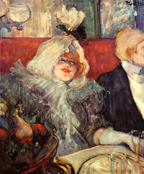Main Product Photo of In a Private Room at the Rat Mort Painting by Henri De Toulouse-Lautrec