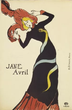 Jane Avril II painting by Henri De Toulouse-Lautrec