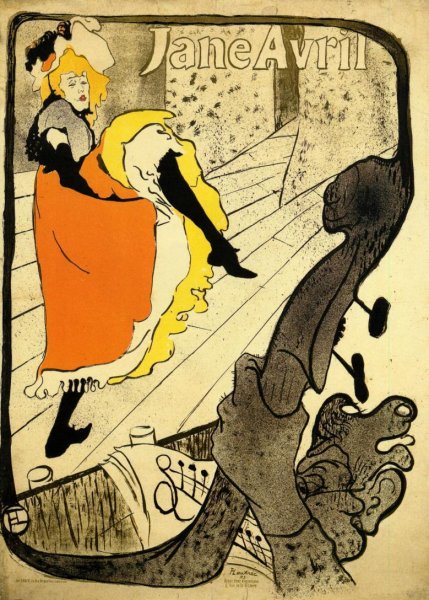 Main Product Photo of Jane Avril Painting by Henri De Toulouse-Lautrec