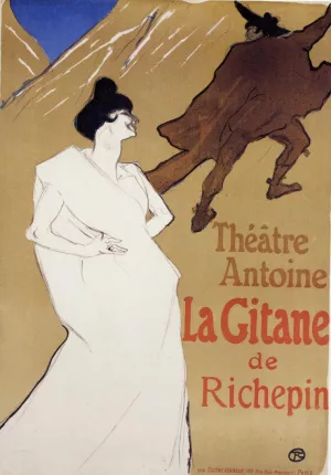 La Gitane 'The Gypsy' by Henri De Toulouse-Lautrec Oil Painting
