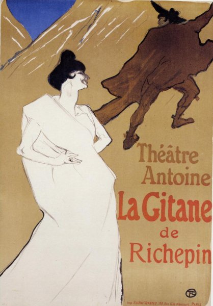 Main Product Photo of La Gitane 'The Gypsy' Painting by Henri De Toulouse-Lautrec