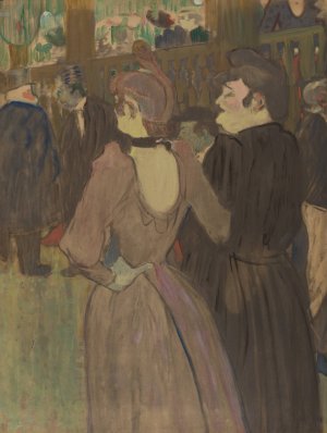 La Goulue And Her Sister by Henri De Toulouse-Lautrec Oil Painting