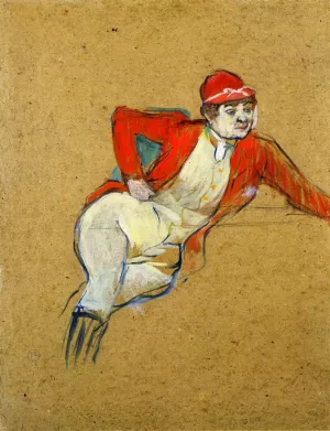 La Macarona in Riding Habit Oil painting by Henri De Toulouse-Lautrec