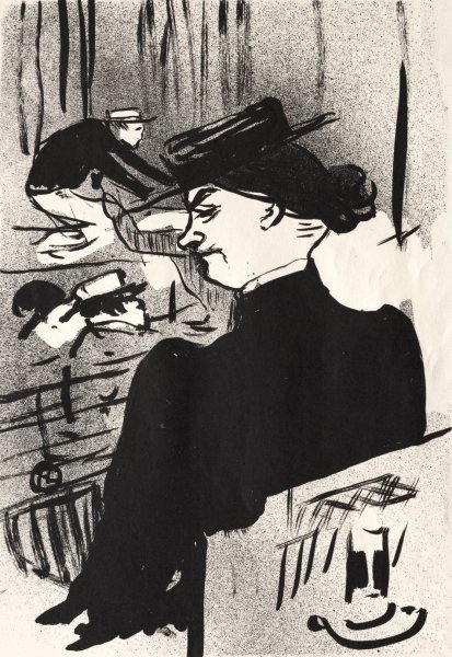 Main Product Photo of Le Cafe-Concert, Une Spectatrice  Painting by Henri De Toulouse-Lautrec