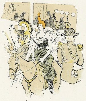 Le Rire; Au Moulin Rouge by Henri De Toulouse-Lautrec Oil Painting