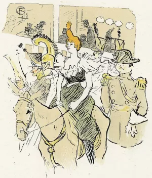 Le Rire; Au Moulin Rouge by Henri De Toulouse-Lautrec Oil Painting