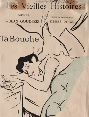 Les Vieilles Histoires, Ta Bouche by Henri De Toulouse-Lautrec Oil Painting