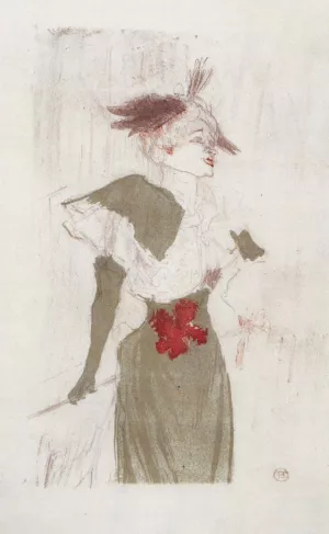 Mademoiselle Marcelle Lender, Standing Oil painting by Henri De Toulouse-Lautrec