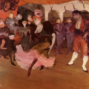 Marcelle Lender Dancing in the Bolero in 'Chilperic' by Henri De Toulouse-Lautrec Oil Painting