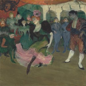 Marcelle Lender Dancing the Bolero in 'Chilperic' by Henri De Toulouse-Lautrec Oil Painting
