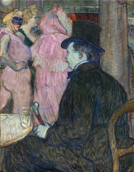 Maxime Dethomas  by Henri De Toulouse-Lautrec - Hand-Painted Oil Painting Reproduction