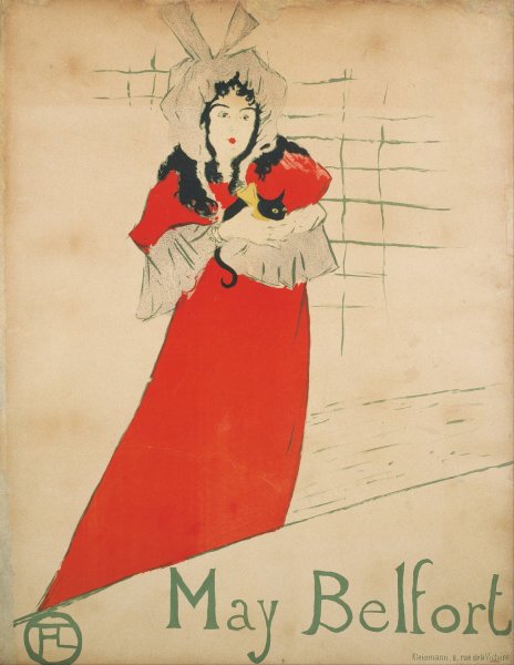 May Belfort  by Henri De Toulouse-Lautrec - Hand-Painted Oil Painting Reproduction