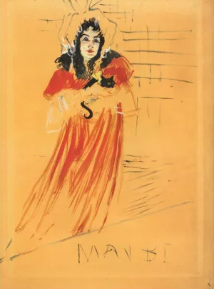 Miss May Belfort painting by Henri De Toulouse-Lautrec