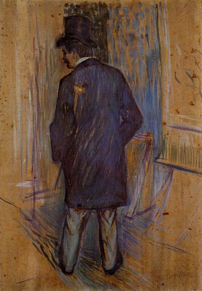 Main Product Photo of Monsieur Louis Pascal from the Rear Painting by Henri De Toulouse-Lautrec