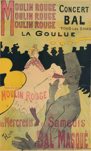 Moulin Rouge, La Goulue by Henri De Toulouse-Lautrec Oil Painting