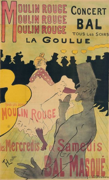Main Product Photo of Moulin Rouge, La Goulue  Painting by Henri De Toulouse-Lautrec