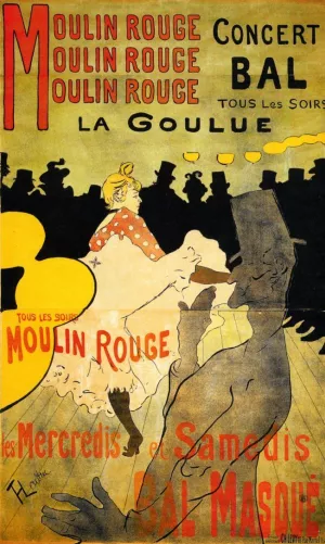Moulin Rouge Oil painting by Henri De Toulouse-Lautrec