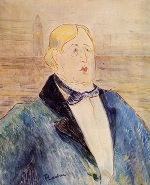Oscar Wilde by Henri De Toulouse-Lautrec Oil Painting