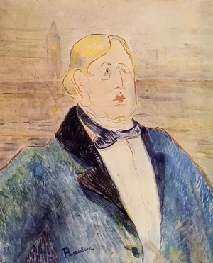 Oscar Wilde by Henri De Toulouse-Lautrec Oil Painting