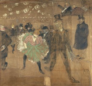 Panneaux pour la baraque de la Goulue, a la Foire du Trone a Paris by Henri De Toulouse-Lautrec Oil Painting
