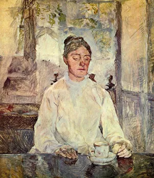Portrait of Comtesse Adele-Zoe de Toulouse-Lautrec The Artist Mother painting by Henri De Toulouse-Lautrec