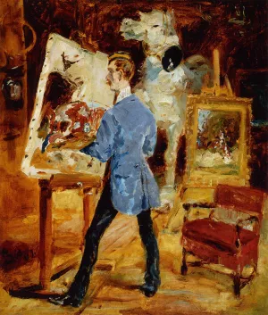 Princeteau in His Studio by Henri De Toulouse-Lautrec - Oil Painting Reproduction