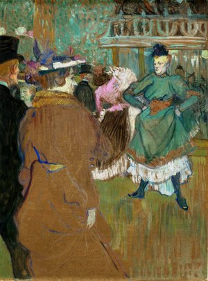Quadrille at the Moulin Rouge by Henri De Toulouse-Lautrec Oil Painting