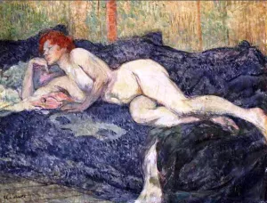 Reclining Nude 8 by Henri De Toulouse-Lautrec Oil Painting