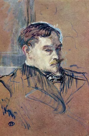 Romain Coolus painting by Henri De Toulouse-Lautrec