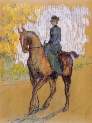 Side-Saddle painting by Henri De Toulouse-Lautrec