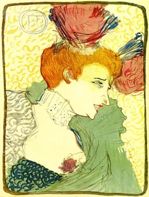 The Actress Marcelle Lender Oil painting by Henri De Toulouse-Lautrec